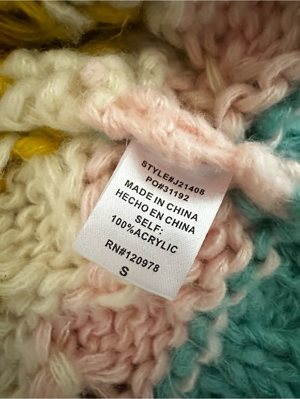 Chunky knit colorful sweater - Picture 4 of 16